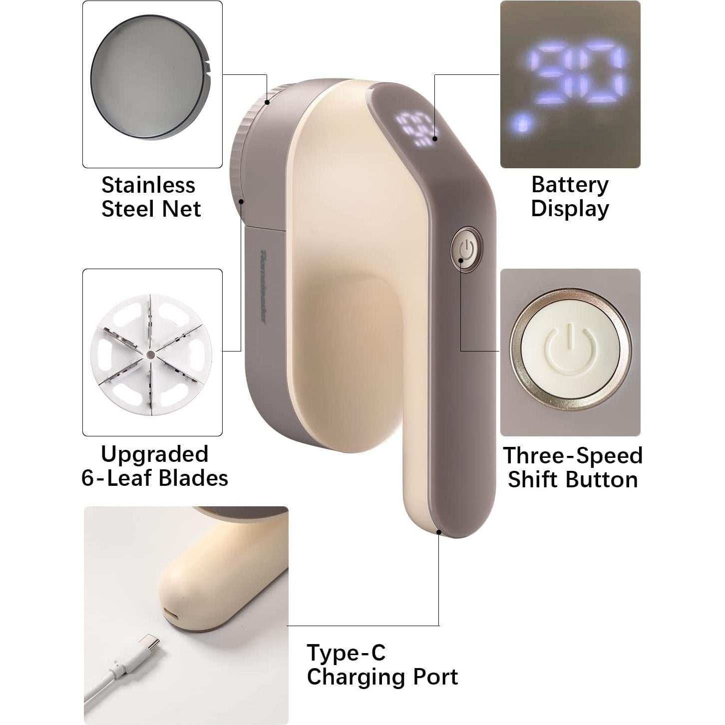 Afeitadora de tela eléctrica Homeleader recargable 0.35 kg