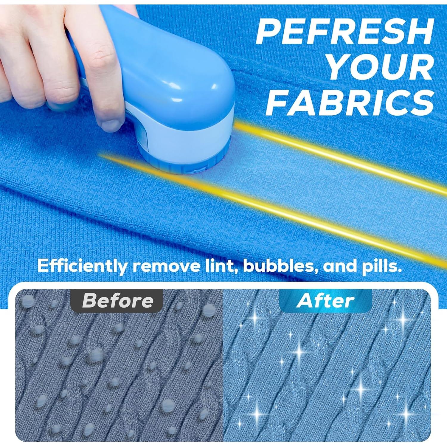 Quitapelusas USB AW Union con 2 cuchillas repuesto - Azul