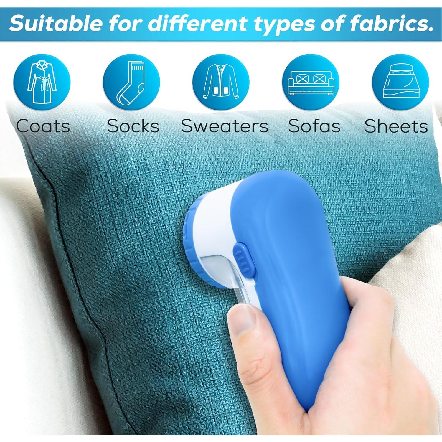 Quitapelusas USB AW Union con 2 cuchillas repuesto - Azul