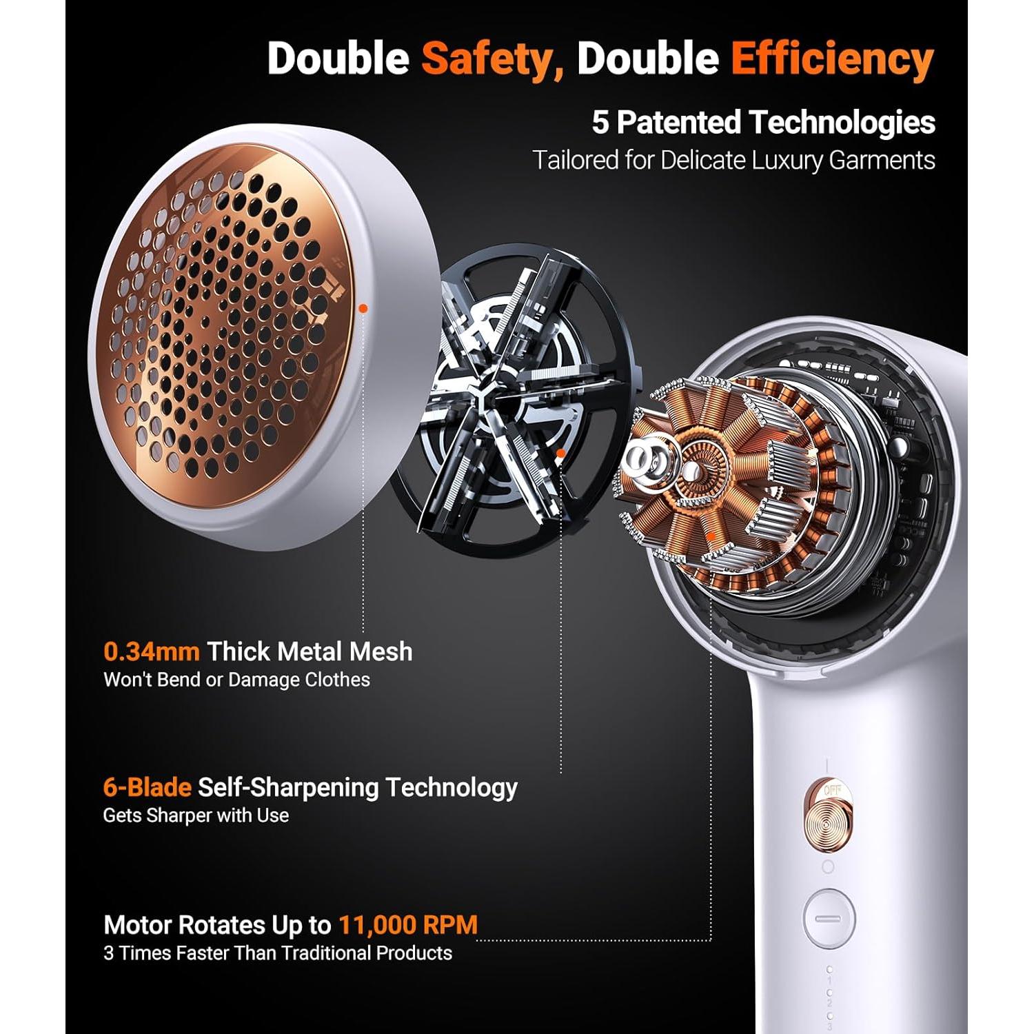 Quitapelusas Eléctrico TORRAS Neaty 3 Velocidades Blanco