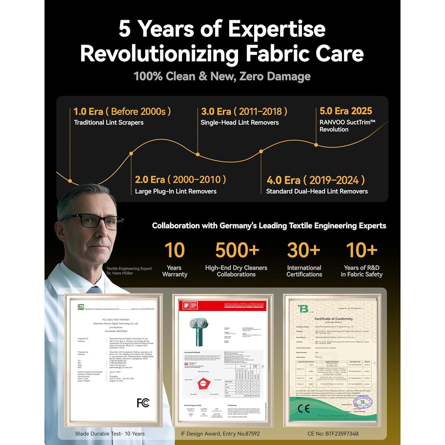 Afeitadora de Tela RANVOO L17302 Eléctrica Recargable Verde