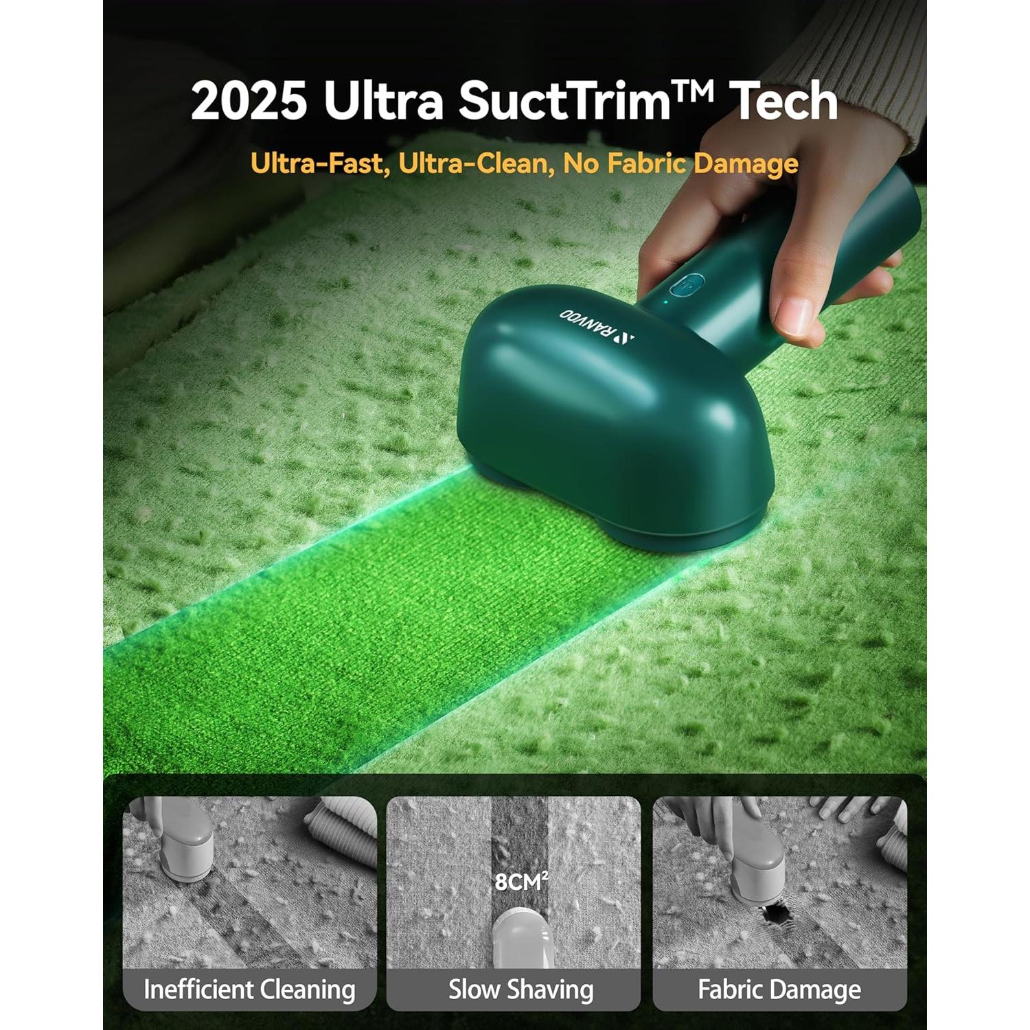 Afeitadora de Tela RANVOO L17302 Eléctrica Recargable Verde