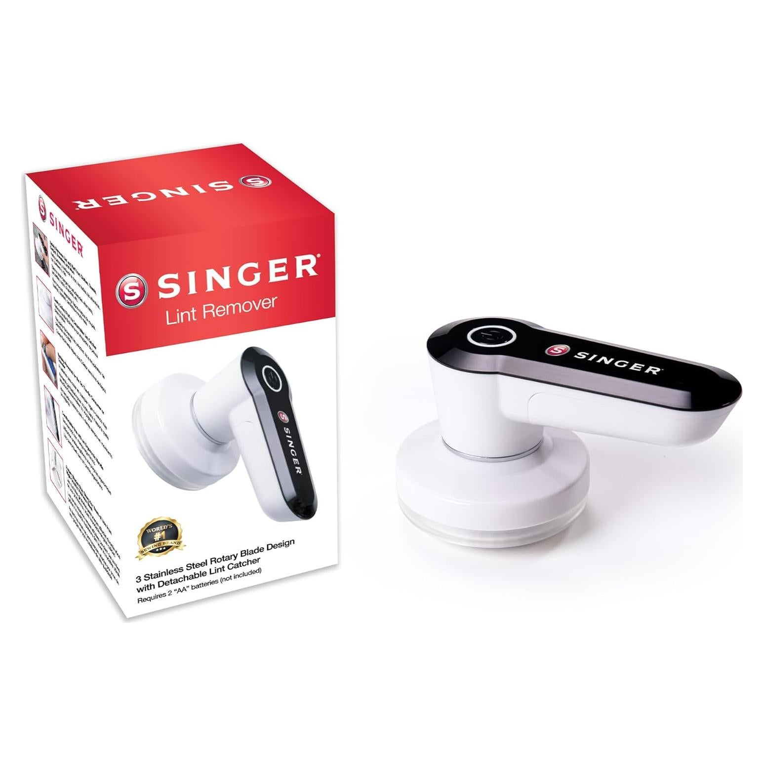 Quitapelusas portátil Singer - 3 cuchillas acero inoxidable