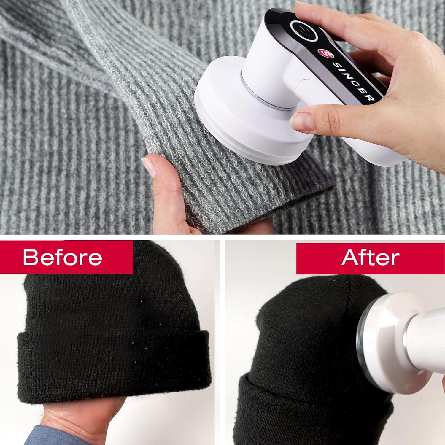 Quitapelusas portátil Singer - 3 cuchillas acero inoxidable