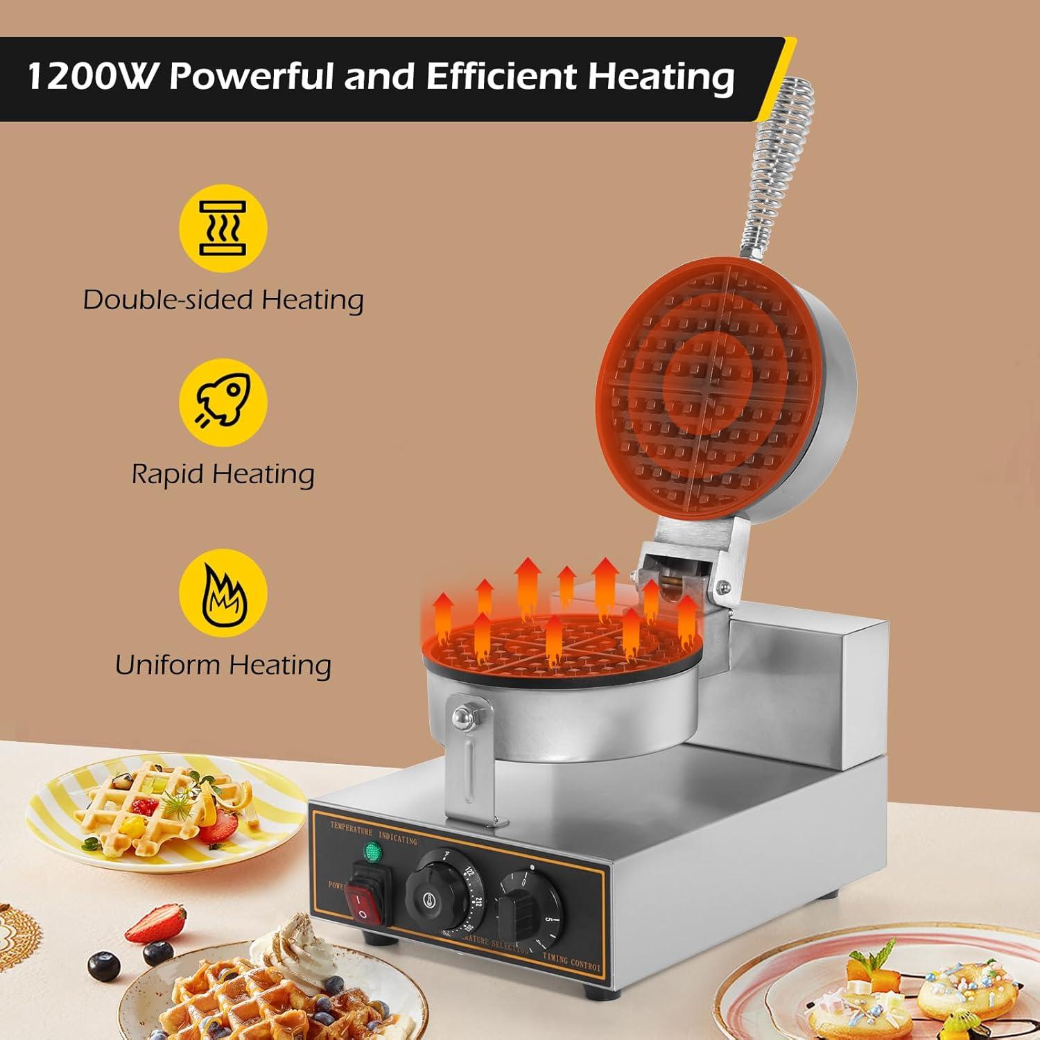 Máquina de Waffles Dyna-Living 1200W Acero Inoxidable