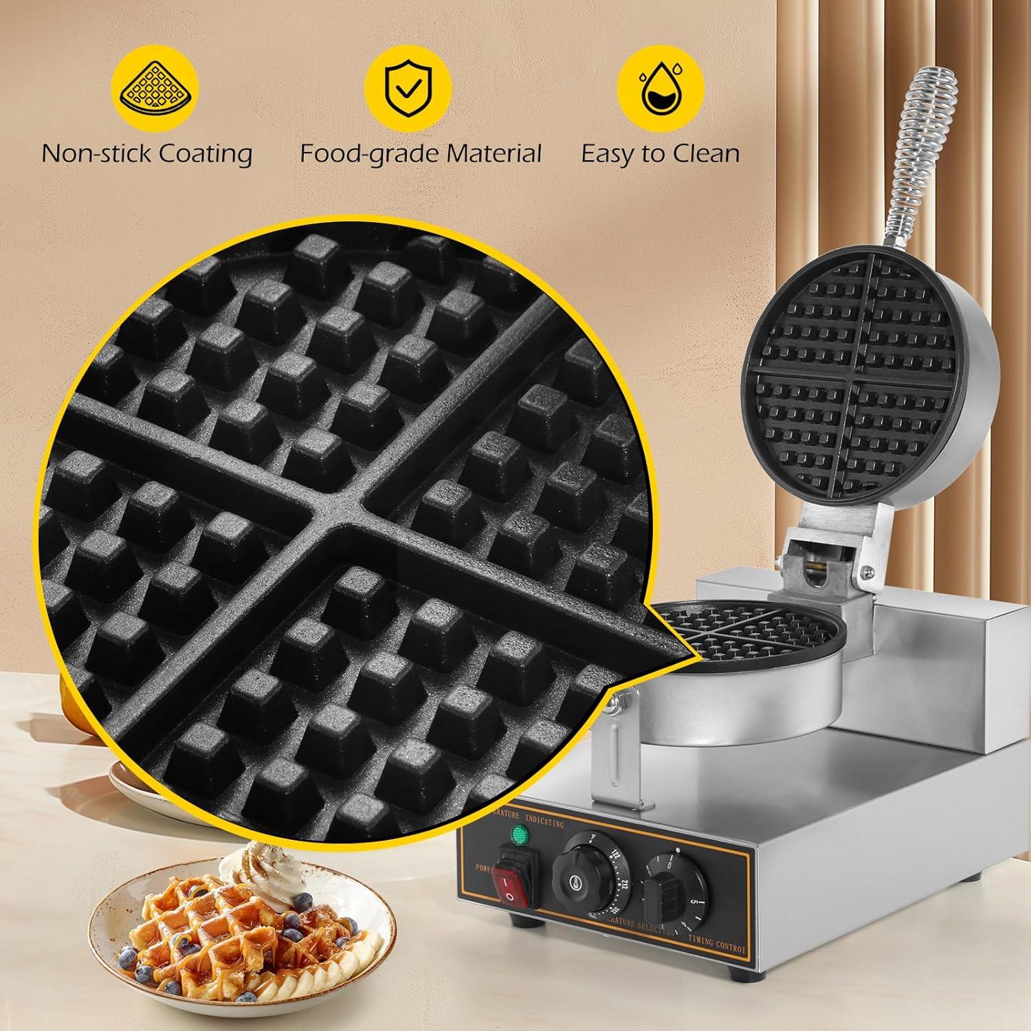 Máquina de Waffles Dyna-Living 1200W Acero Inoxidable