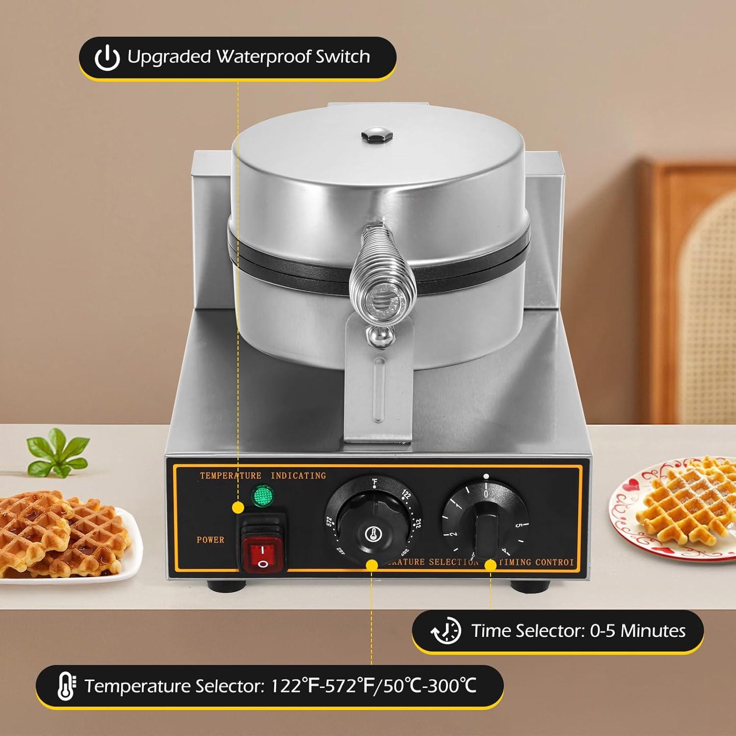 Máquina de Waffles Dyna-Living 1200W Acero Inoxidable