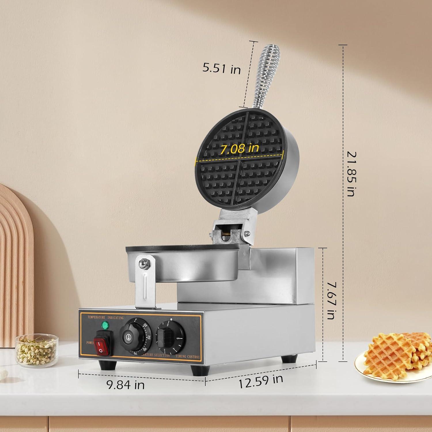 Máquina de Waffles Dyna-Living 1200W Acero Inoxidable