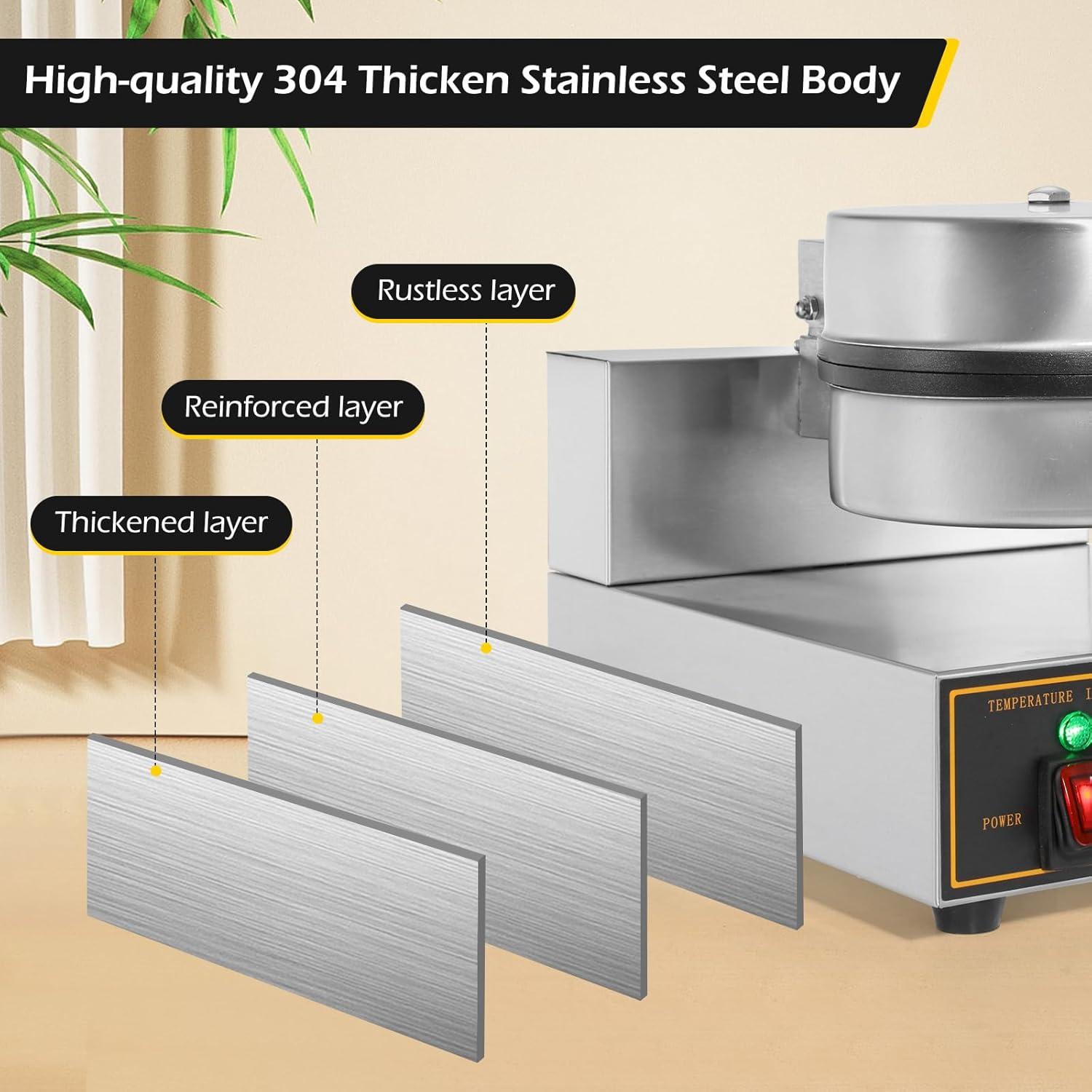 Máquina de Waffles Dyna-Living 1200W Acero Inoxidable