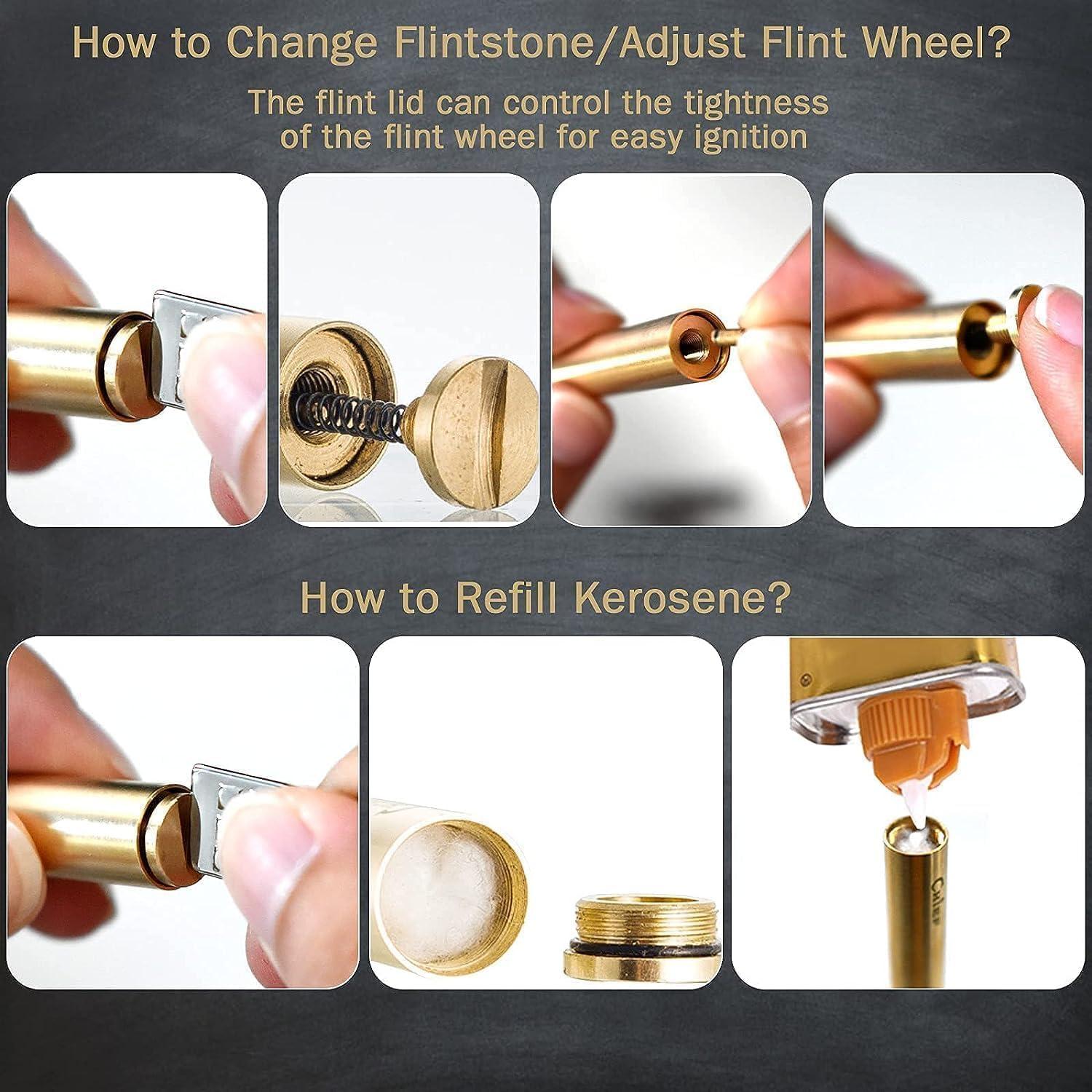 Encendedor de Antorcha Bsdurable Dorado Recargable Ajustable