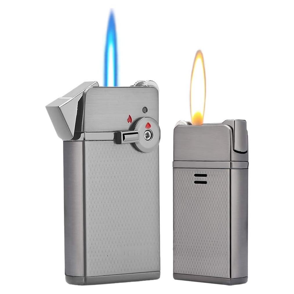 Encendedor Recargable YUSUD Butano Doble Llama Ajustable