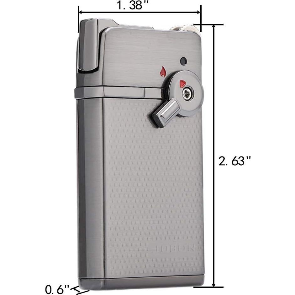 Encendedor Recargable YUSUD Butano Doble Llama Ajustable