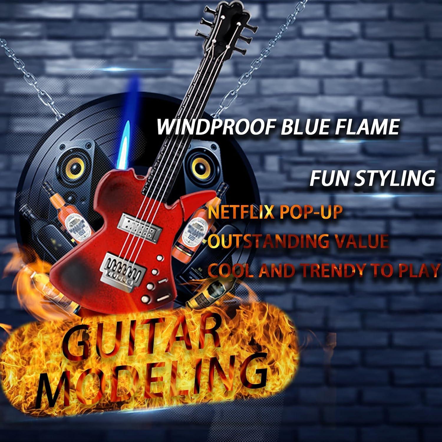 Encendedor de guitarra vintage WEQTETJU recargable metal