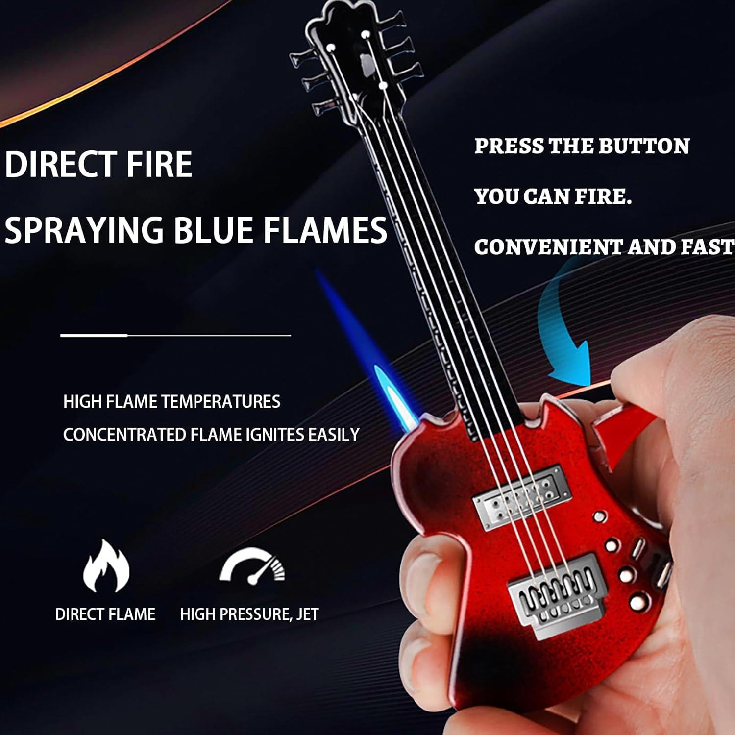Encendedor de guitarra vintage WEQTETJU recargable metal
