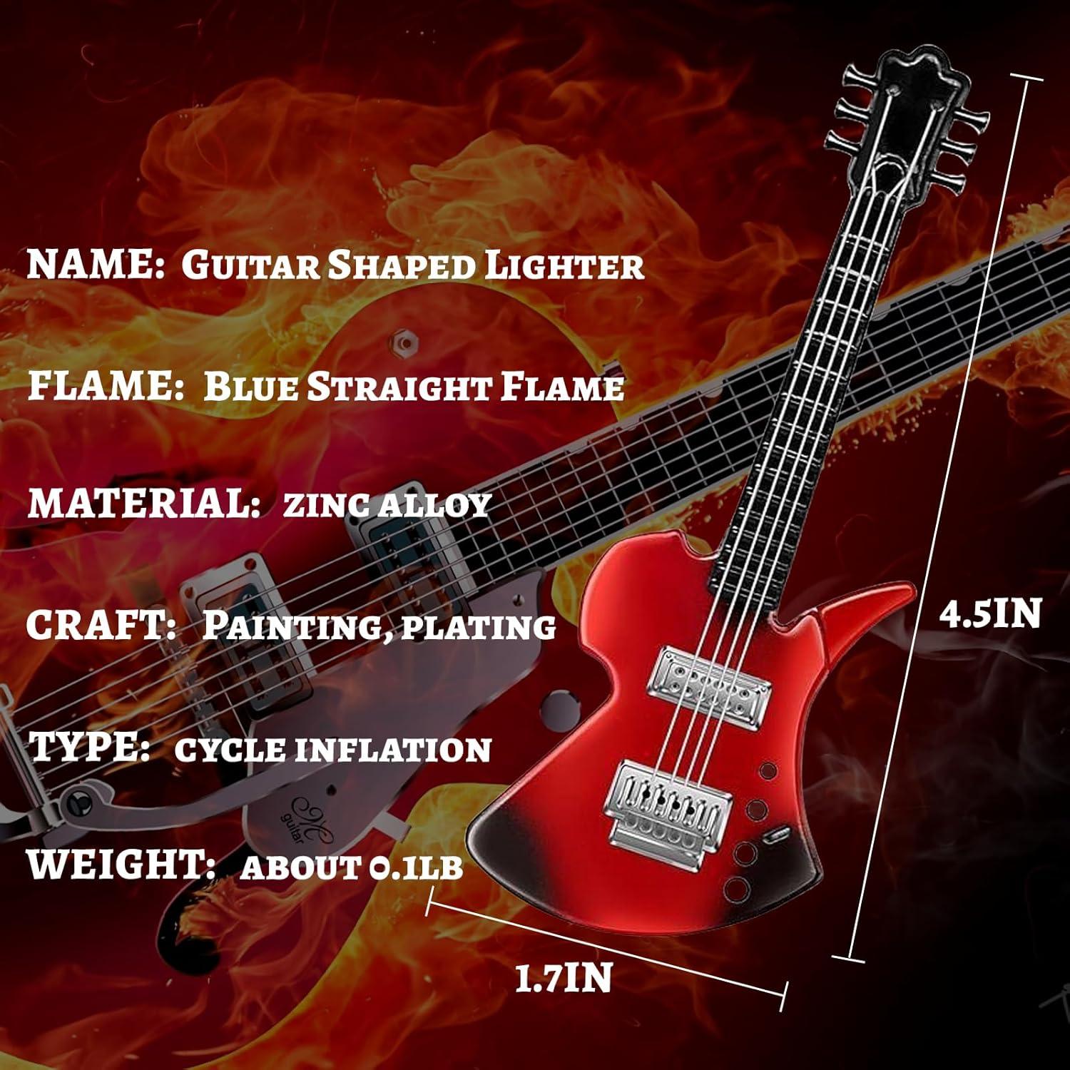 Encendedor de guitarra vintage WEQTETJU recargable metal