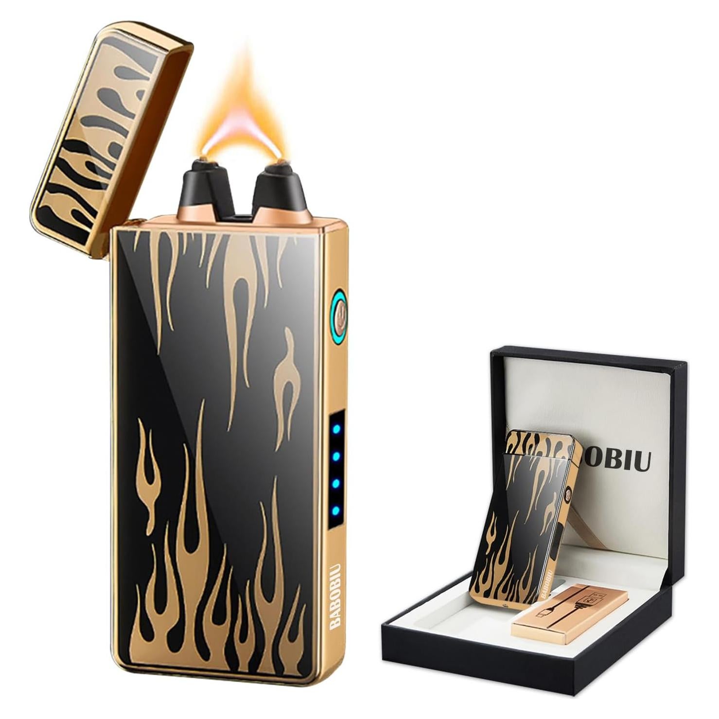 Encendedor Eléctrico BABOBIU de Plasma Recargable USB a Prueba de Viento