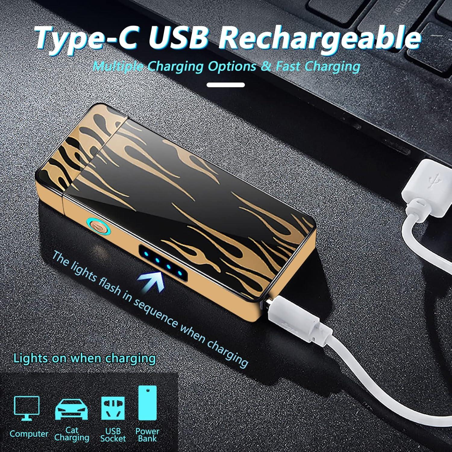 Encendedor Eléctrico BABOBIU de Plasma Recargable USB a Prueba de Viento