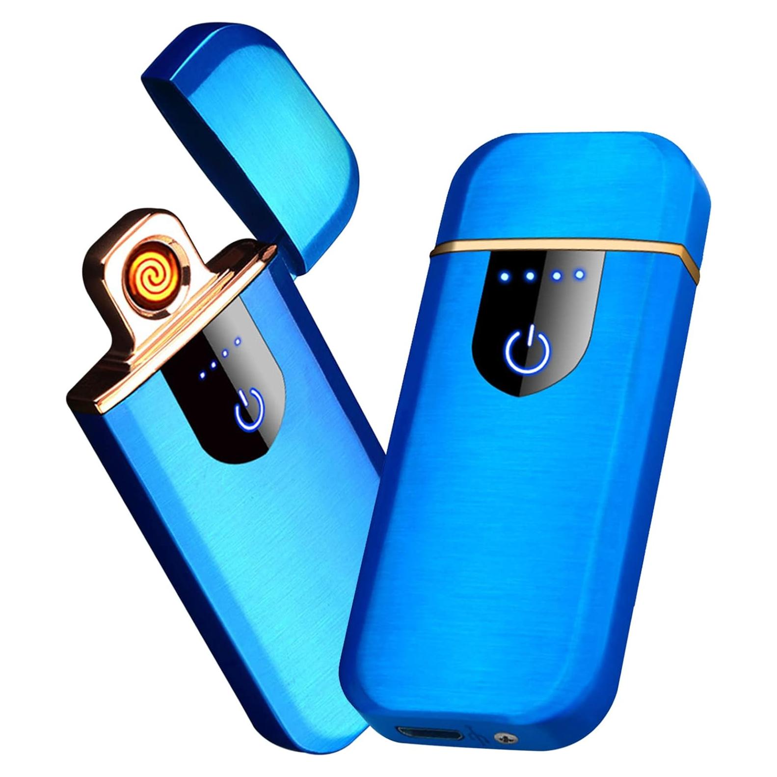 Encendedor Eléctrico YANGVVIA Mini Recargable USB Azul