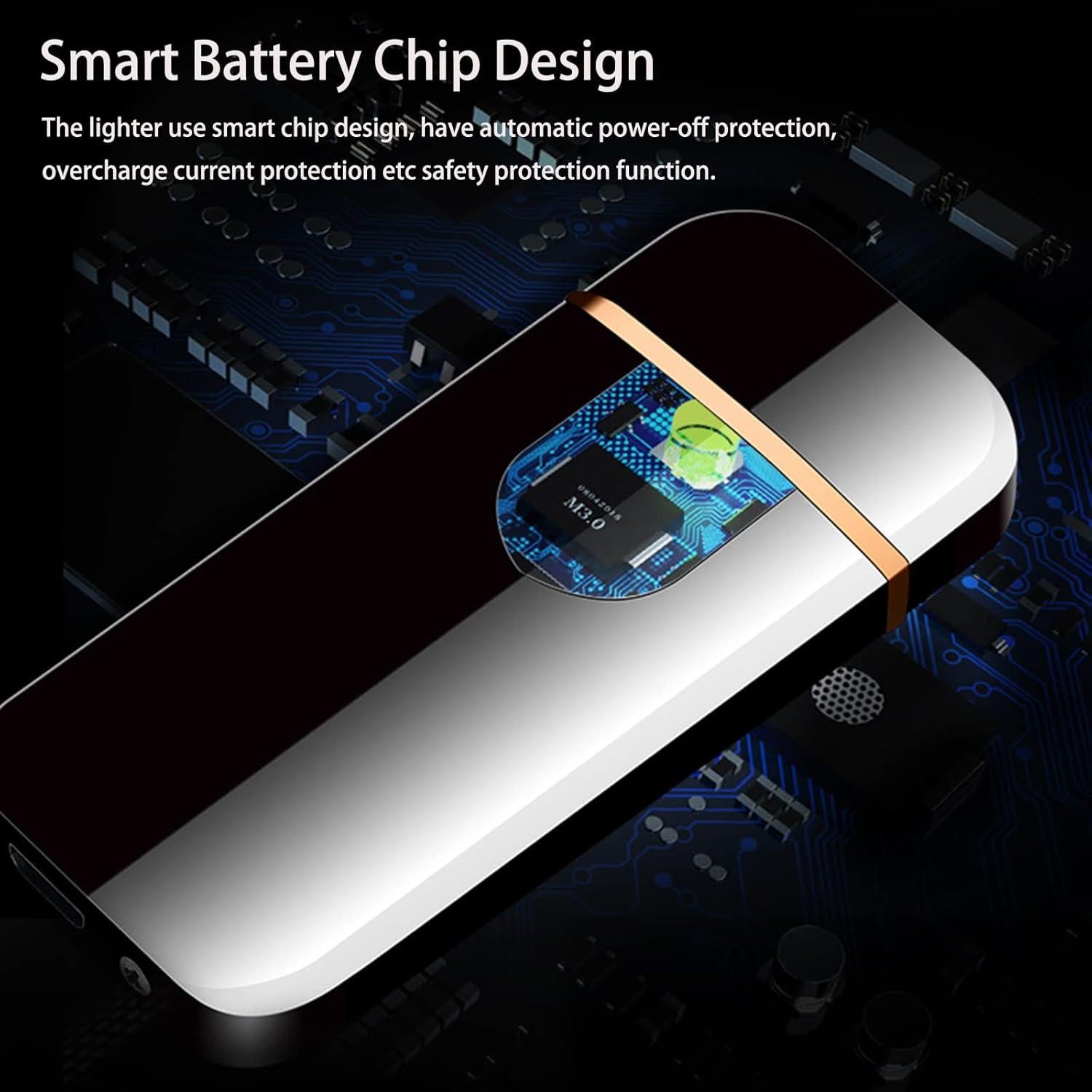 Encendedor Eléctrico YANGVVIA Mini Recargable USB Azul