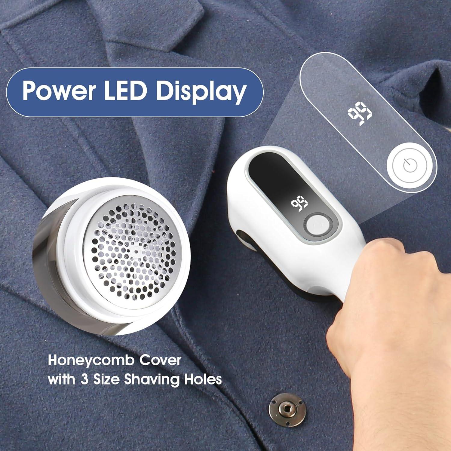 Afeitadora de tela eléctrica recargable LED 2 velocidades