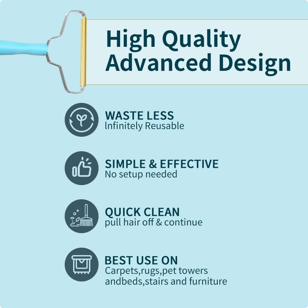 Eliminador de Pelo de Mascota BSIWWO Manual Azul 40g