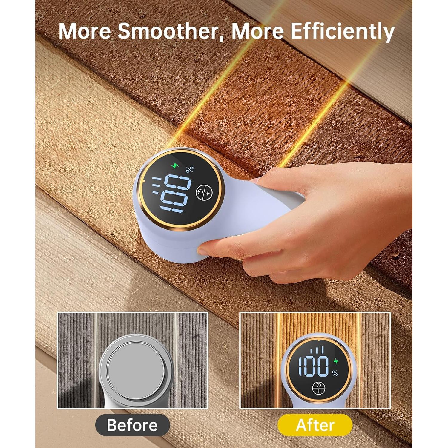 Quitapelusas recargable Infixtree 3 velocidades LED púrpura