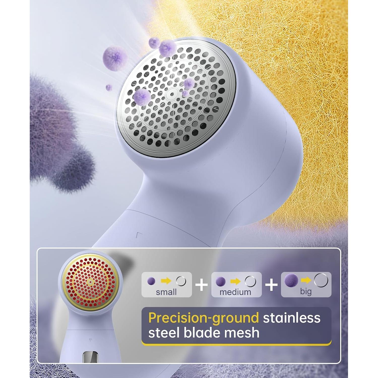 Quitapelusas recargable Infixtree 3 velocidades LED púrpura