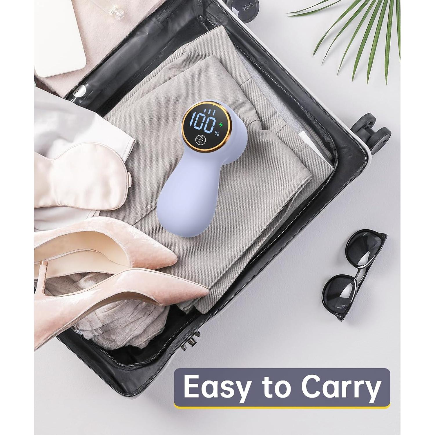 Quitapelusas recargable Infixtree 3 velocidades LED púrpura