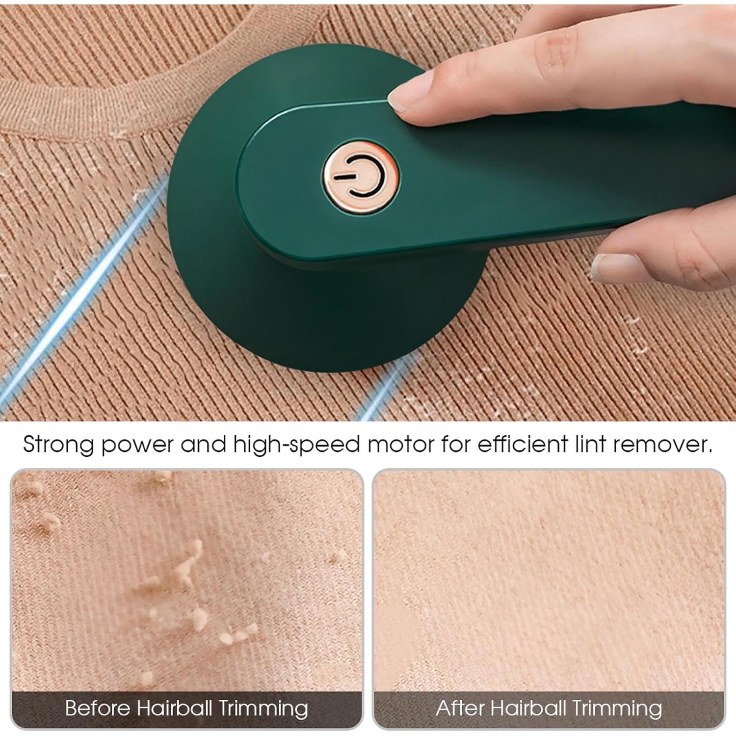 Removedor de Pelusas Eléctrico NIUAWASA Verde USB Recargable