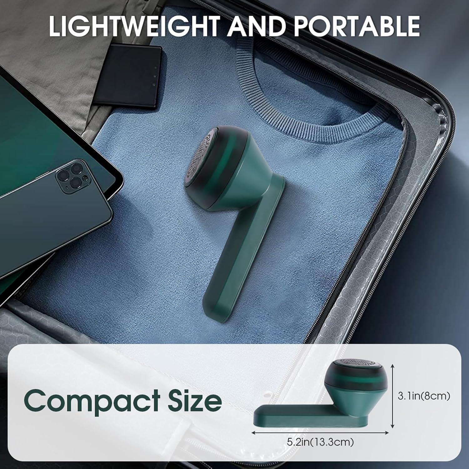 Removedor de Pelusas Eléctrico NIUAWASA Verde USB Recargable