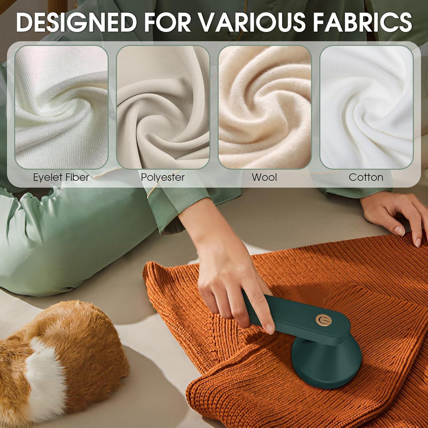 Removedor de Pelusas Eléctrico NIUAWASA Verde USB Recargable