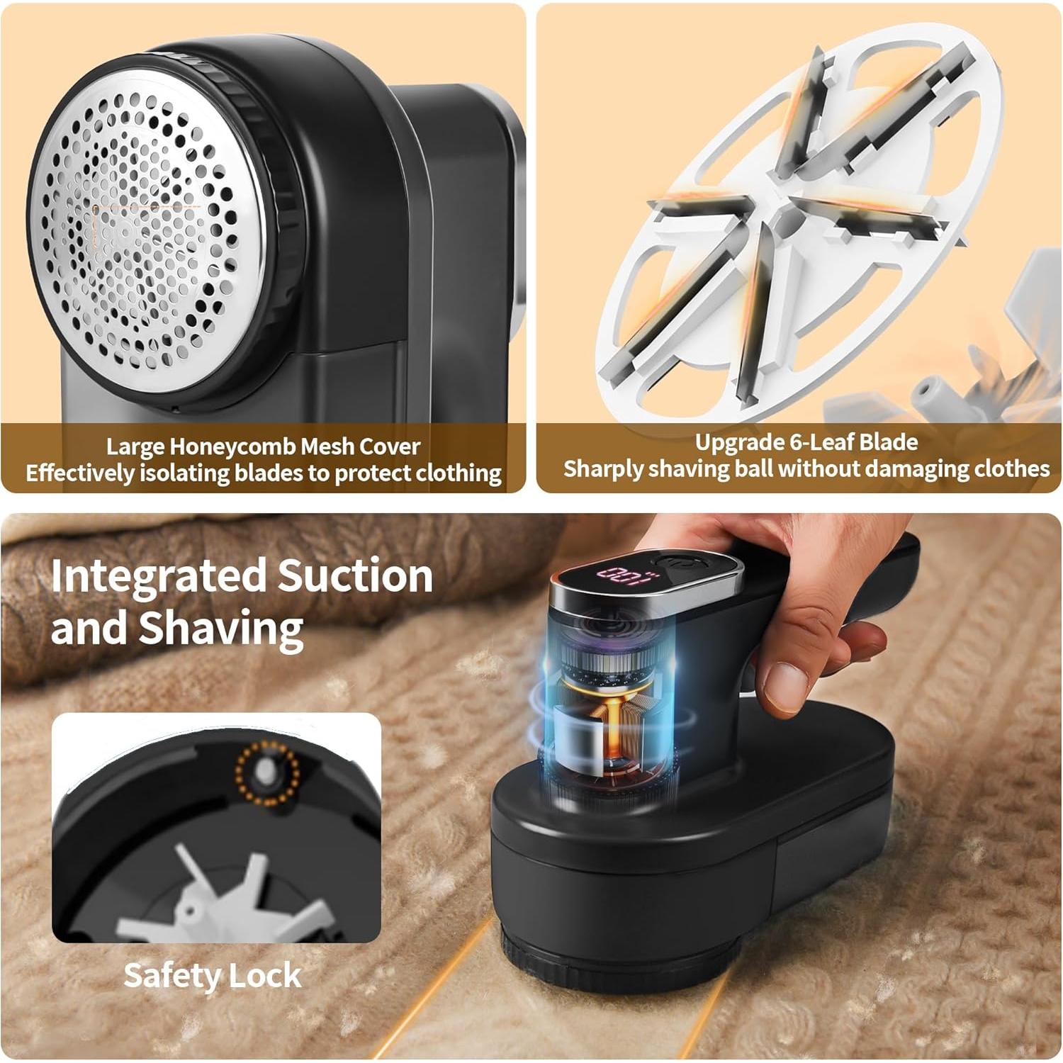 Afeitadora de tela eléctrica recargable SL-1 con LED negro