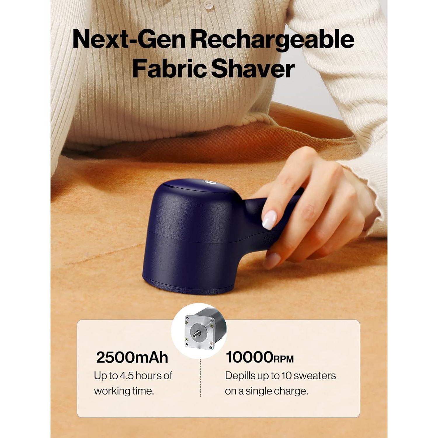 Quitapelusas eléctrico VASSON recargable 2500mAh azul