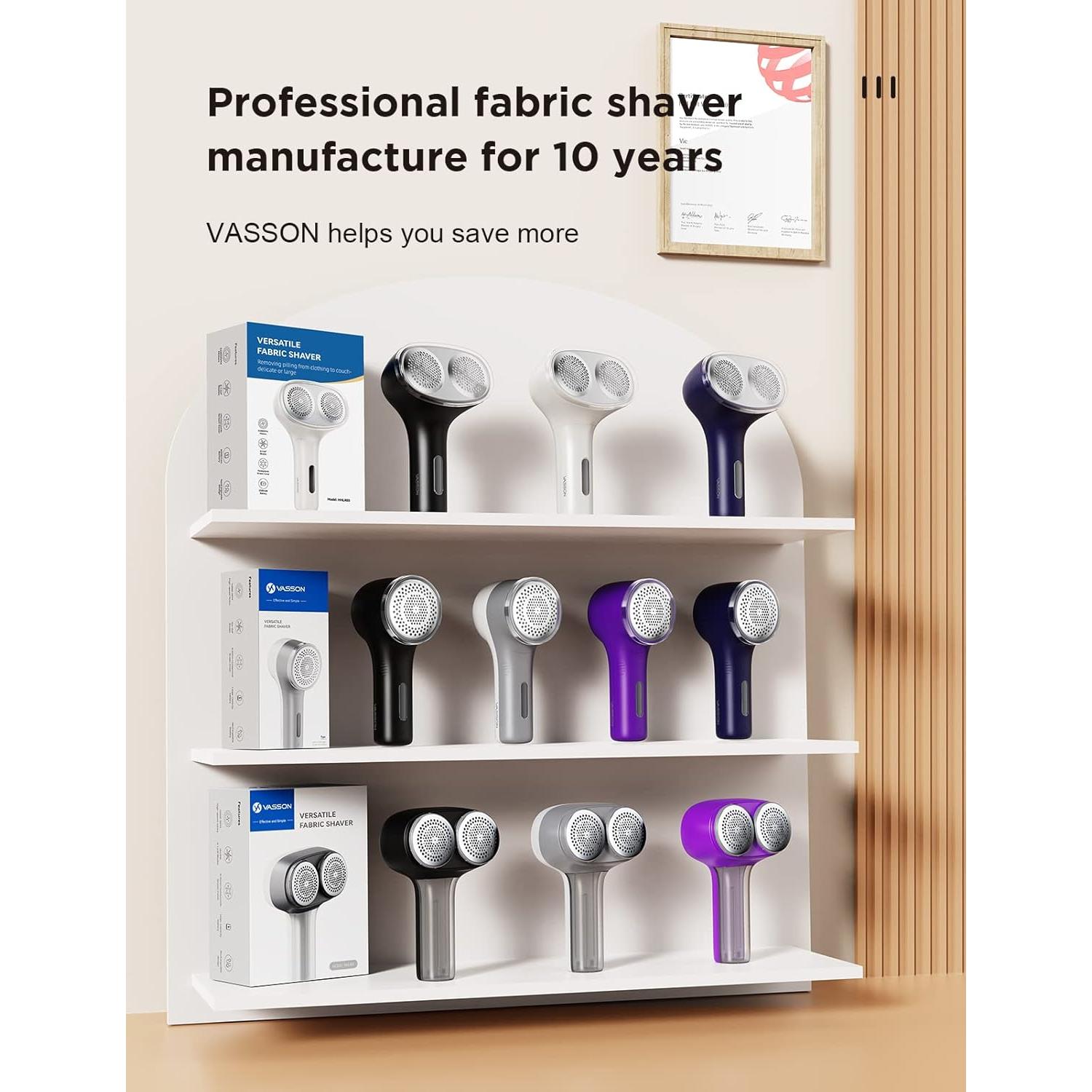 Quitapelusas eléctrico VASSON recargable 2500mAh azul