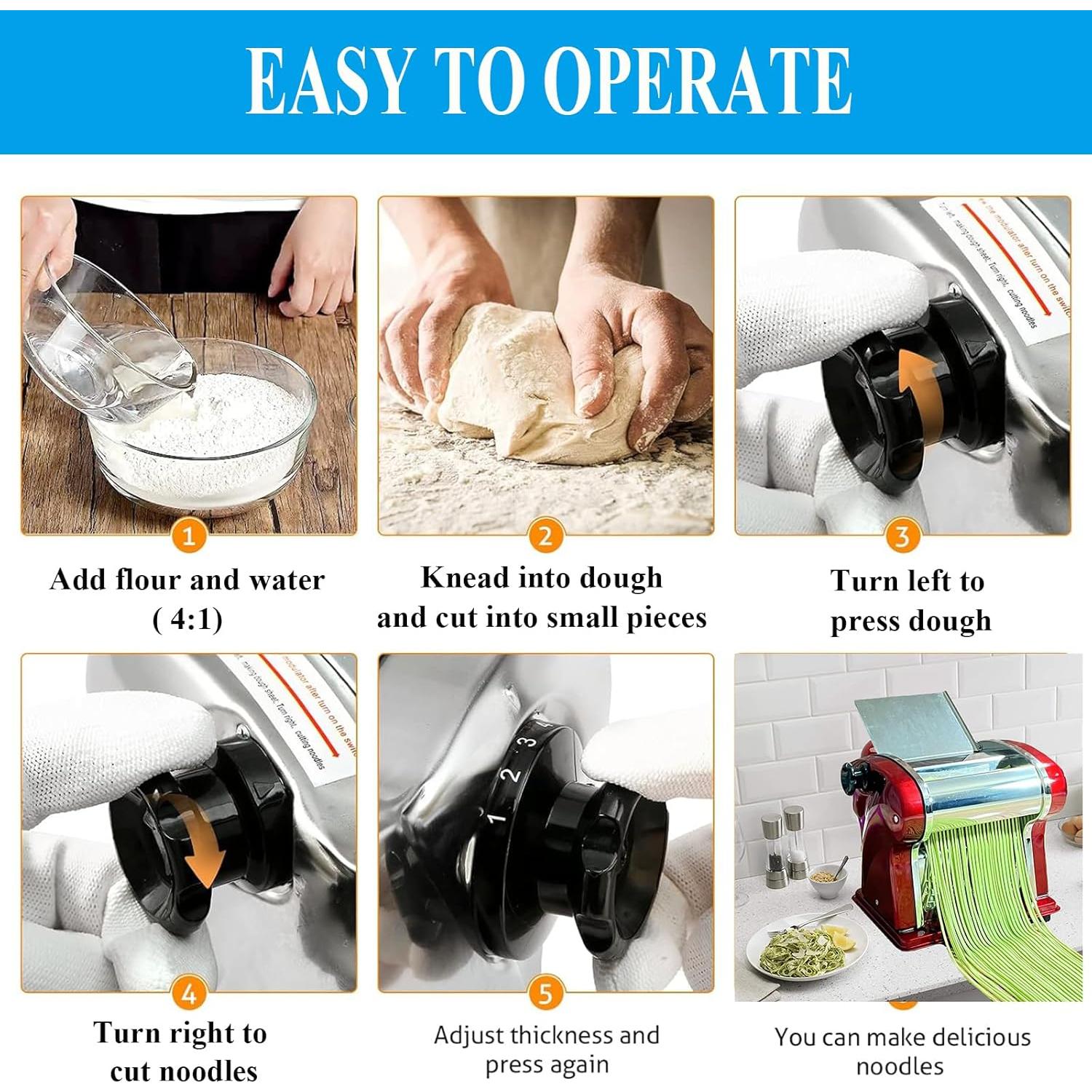 Máquina Eléctrica para Pasta XINGYUEXUAN 2.5mm Acero Inoxidable