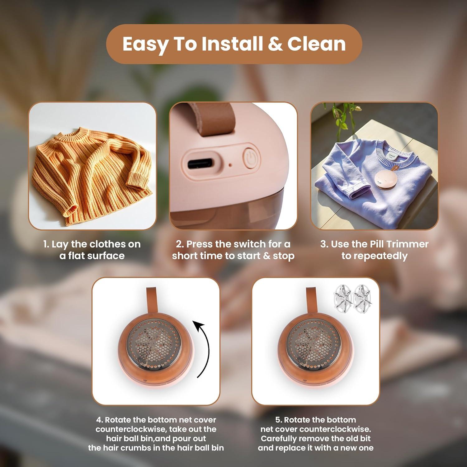 Afeitadora de tela Tossca recargable 500mAh 6 cuchillas