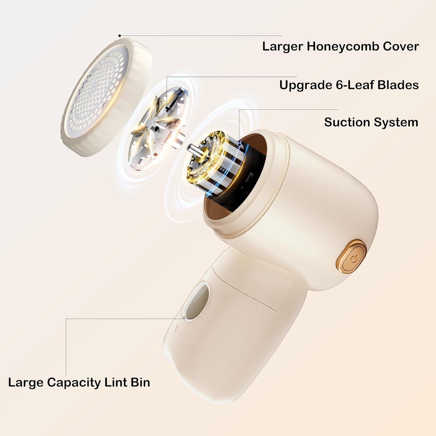 Afeitadora de tela eléctrica hYwecy FF-114 3 velocidades Beige