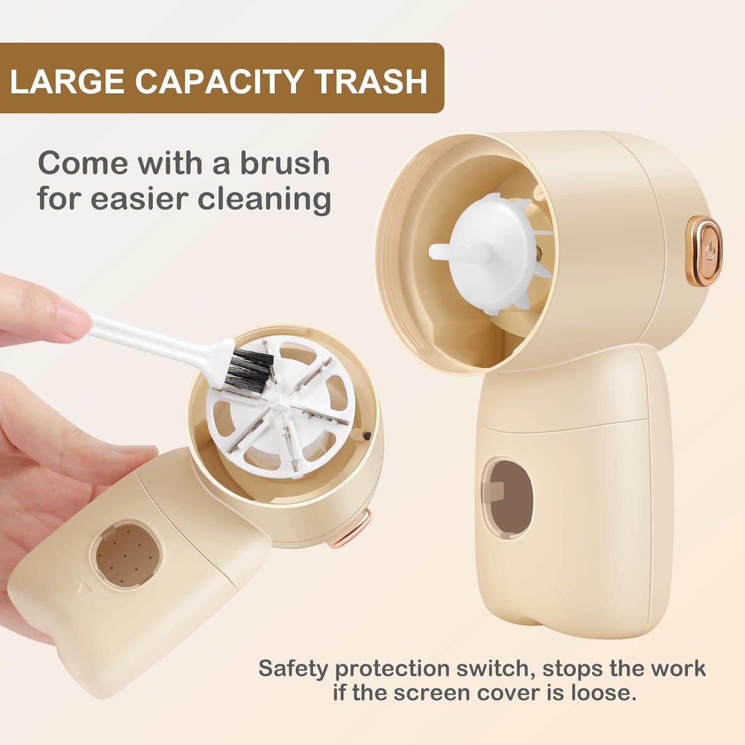 Afeitadora de tela eléctrica hYwecy FF-114 3 velocidades Beige