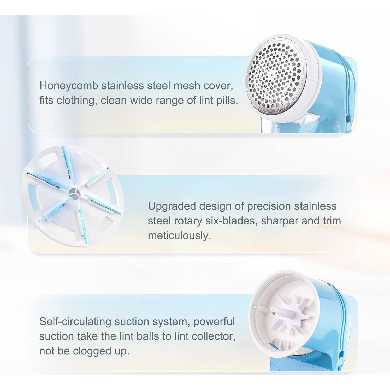 Removedor de Pelusa Eléctrico Bubbacare 5W Recargable