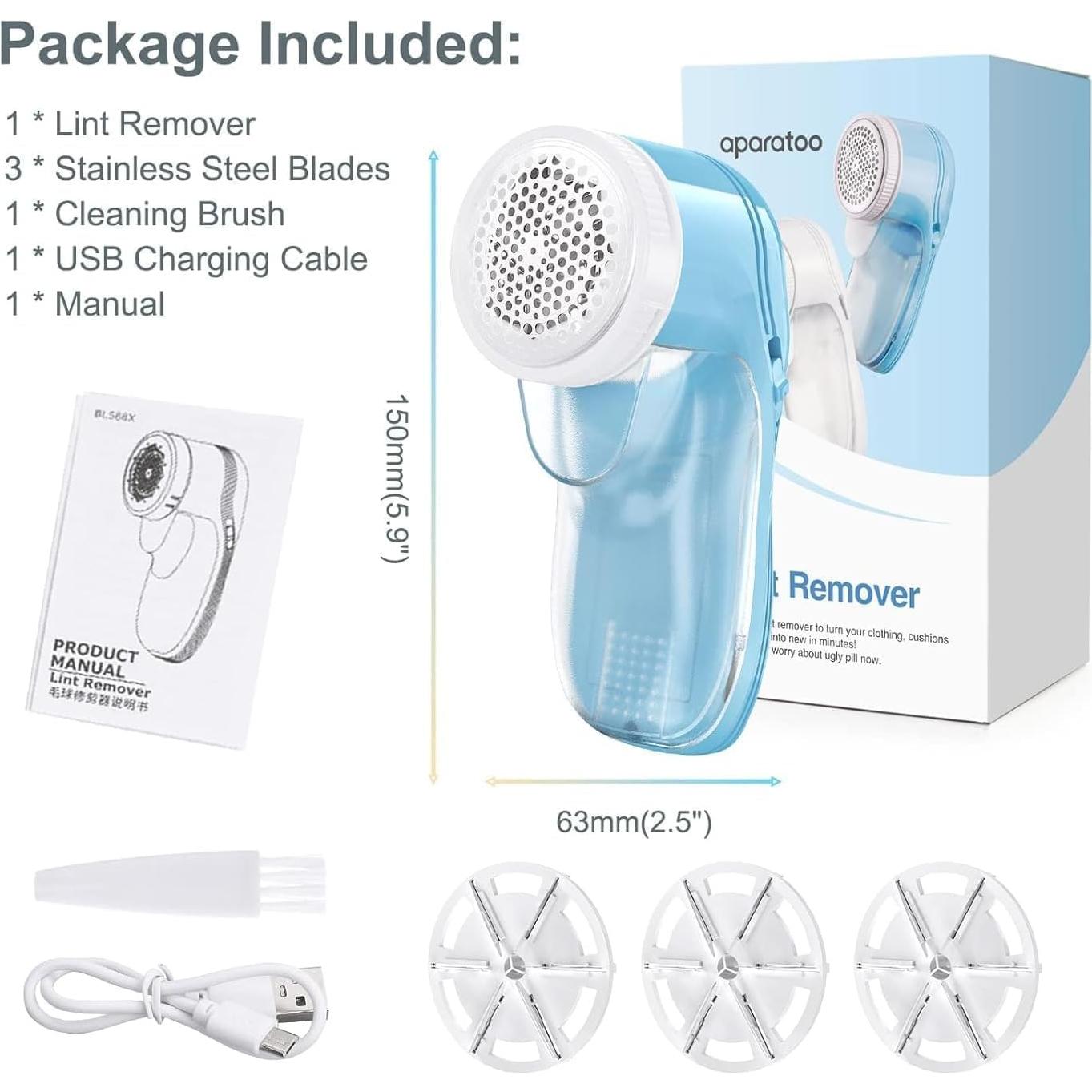 Removedor de Pelusa Eléctrico Bubbacare 5W Recargable