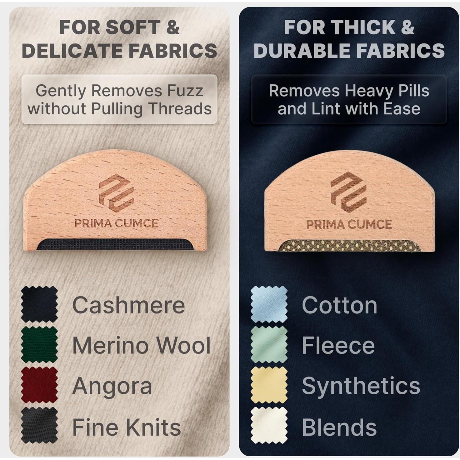 Peine de Madera 2 PCS Prima Cumce para Quitar Pelusas