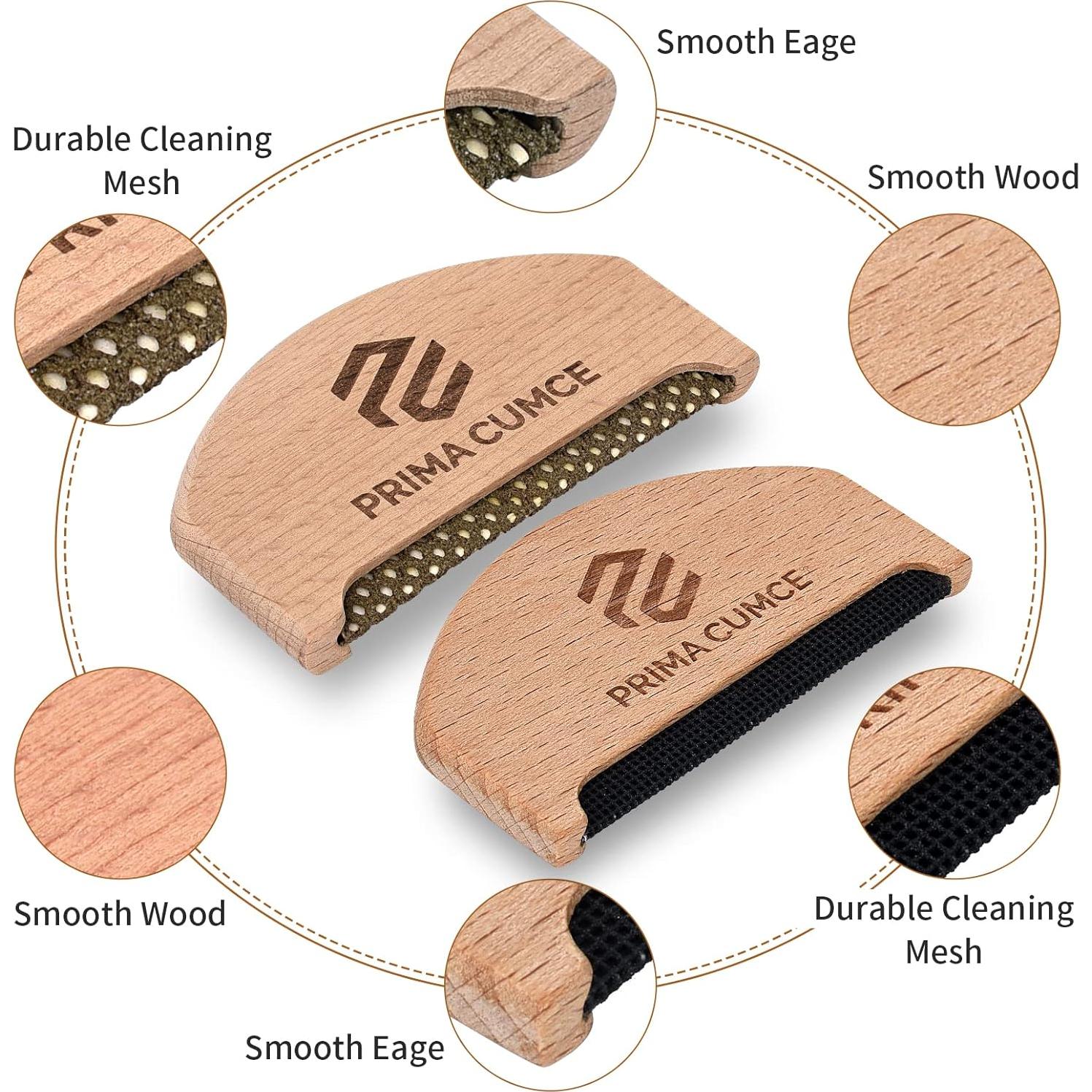 Peine de Madera 2 PCS Prima Cumce para Quitar Pelusas