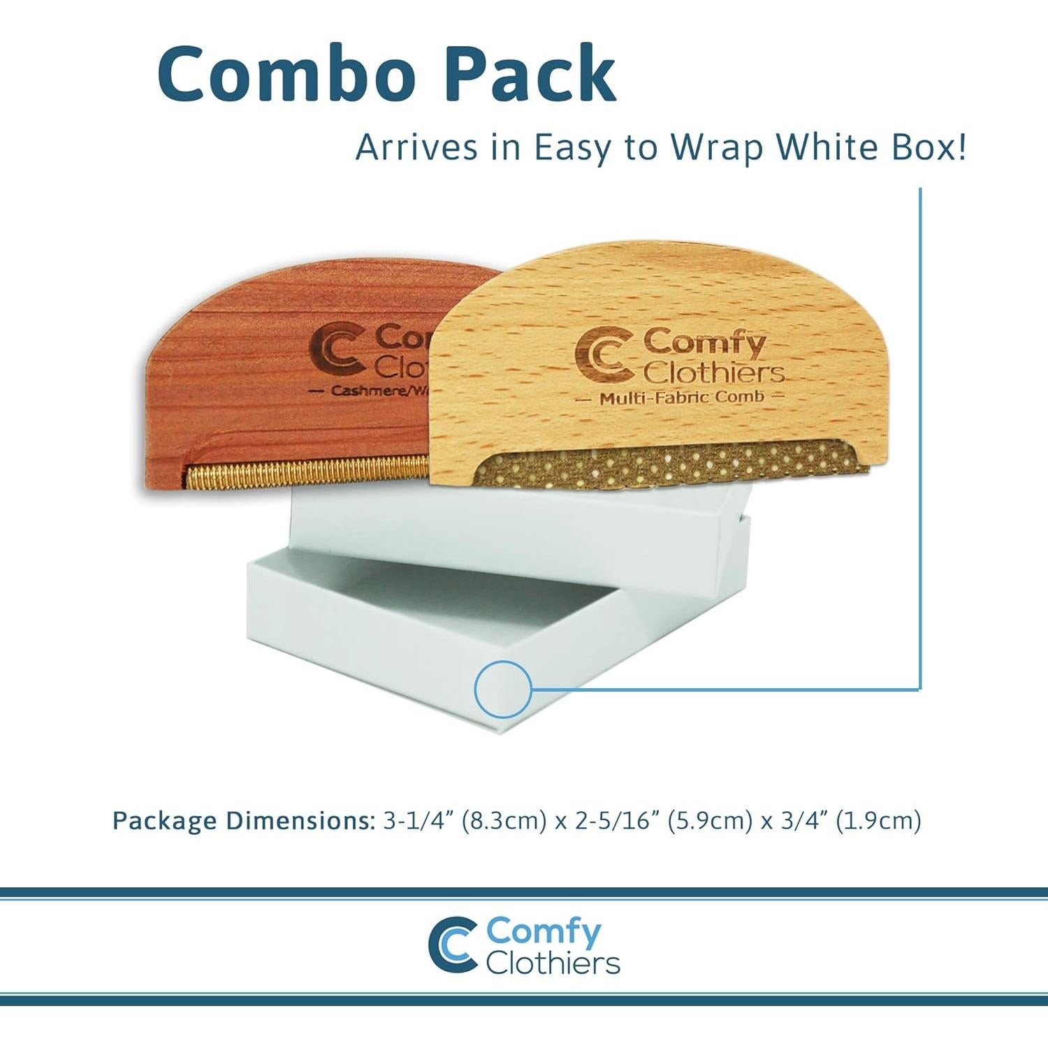Paquete Peines y Depilador de Suéter Madera de Haya y Cedro