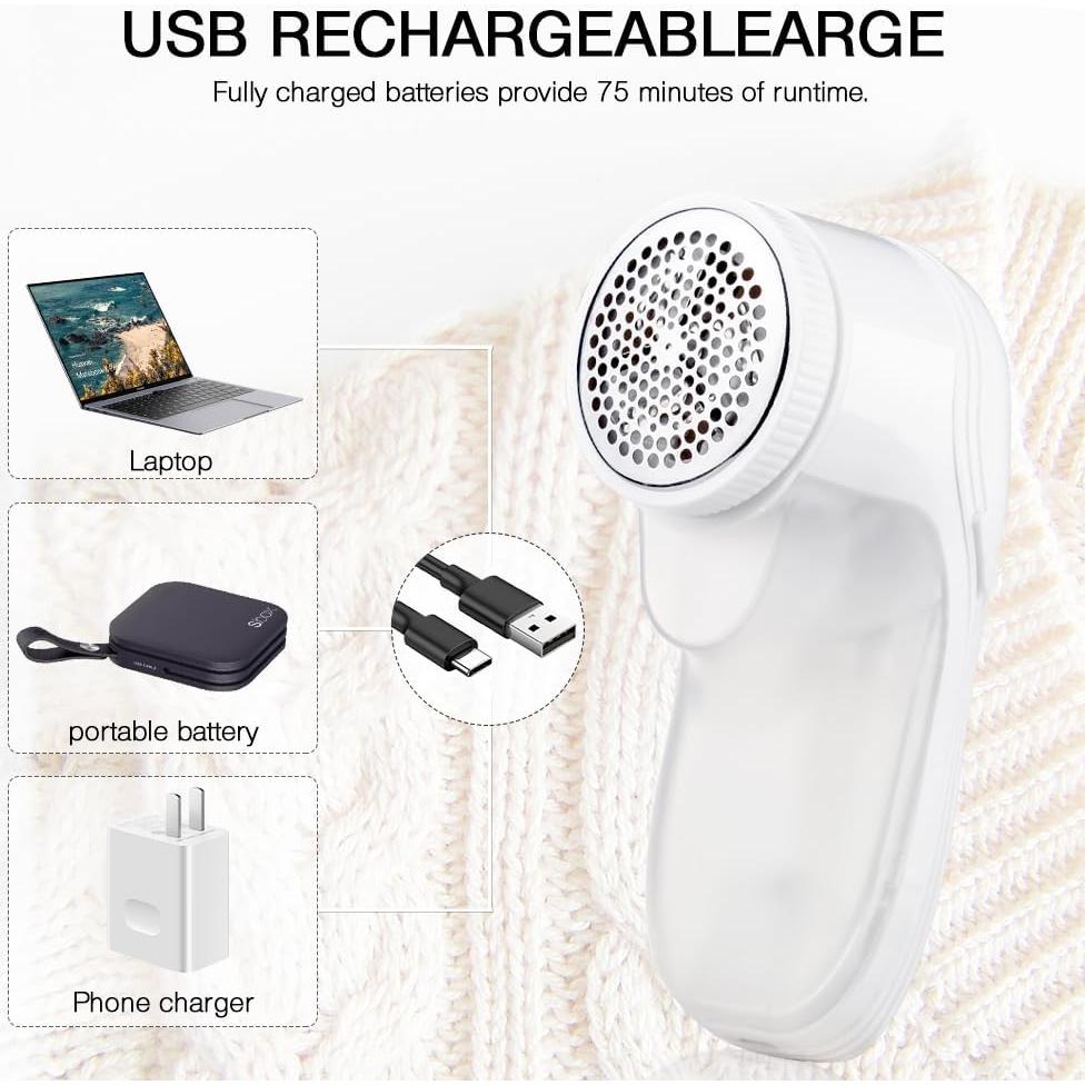Quitapelusas eléctrico Bubbacare recargable 5W 3 cuchillas