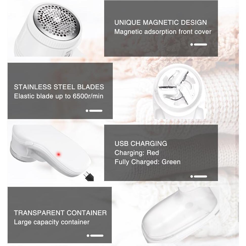 Quitapelusas eléctrico Bubbacare recargable 5W 3 cuchillas