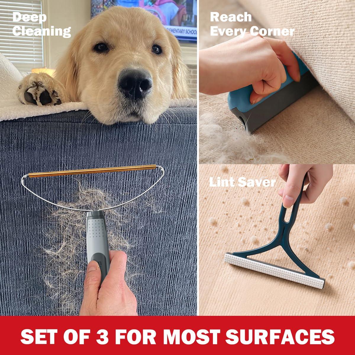 Juego de 3 Removedores de Pelo de Mascotas ELEMSY