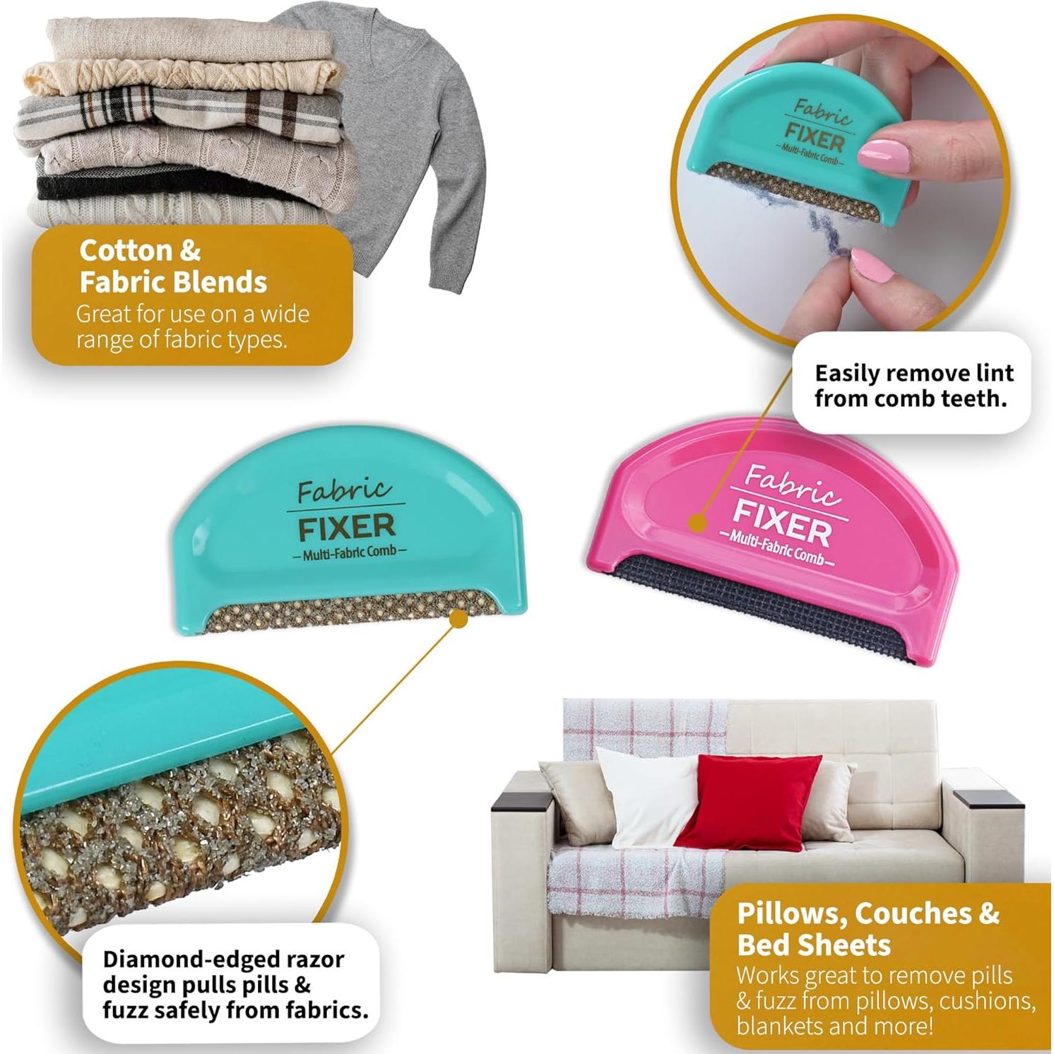 Juego de 3 Peines Removedores de Pelusas Wardrobe Hackers