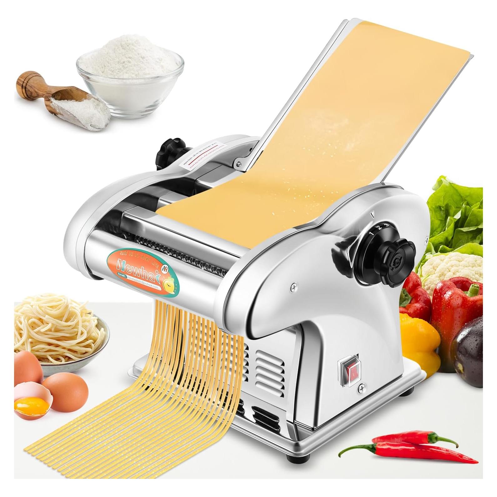 Máquina de Pasta Eléctrica Newhai 3 Cuchillas Acero Inoxidable