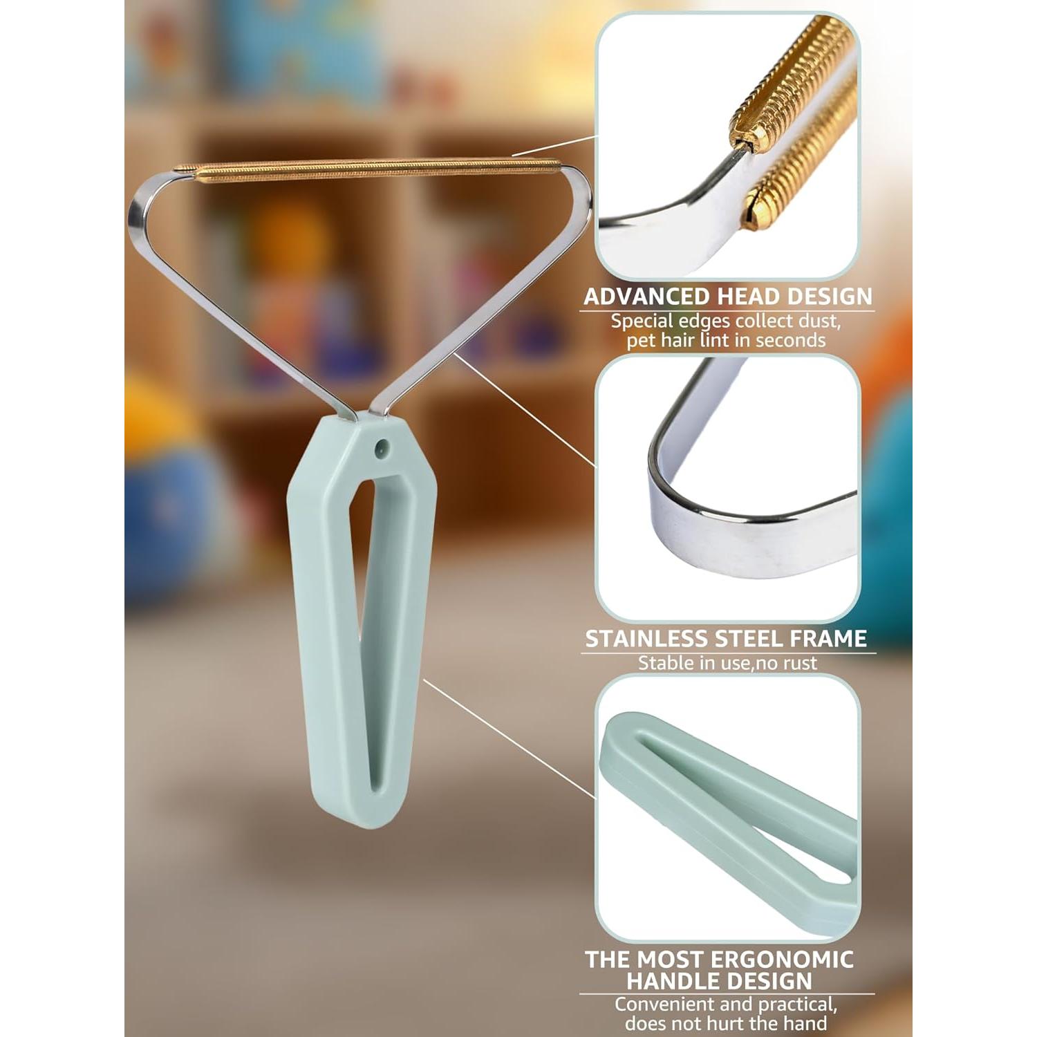 Removedor de Pelo de Mascota Amohaus - Manual, Turquesa