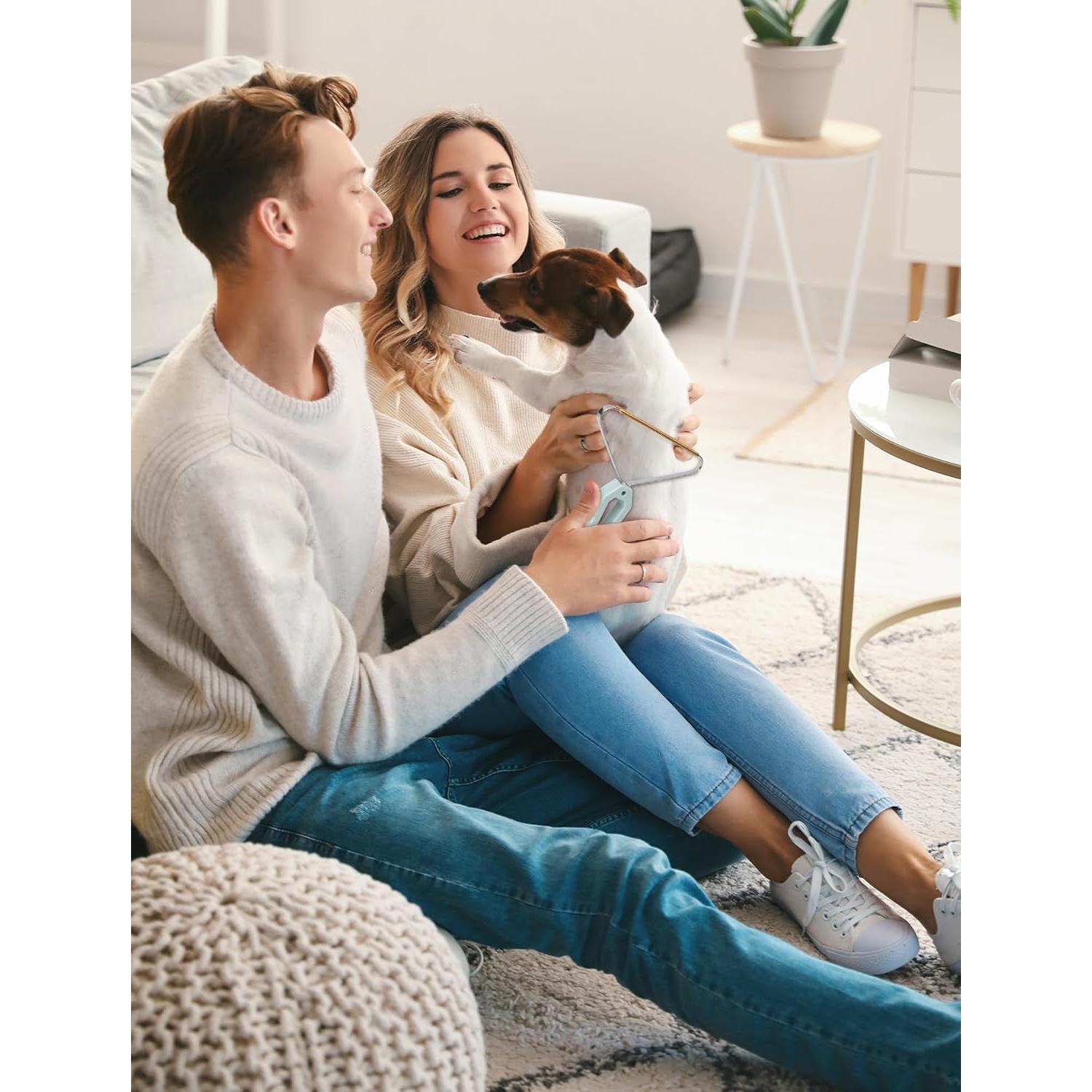 Removedor de Pelo de Mascota Amohaus - Manual, Turquesa